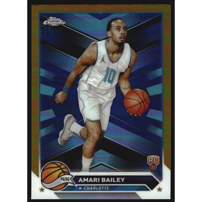 2023-24 Topps Chrome Gold Refractors #172 Amari Bailey