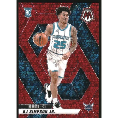 2024-25 Panini Mosaic Mosaic Fast Break Red #239 KJ Simpson Jr.