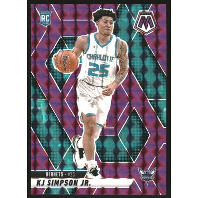 2024-25 Panini Mosaic Mosaic Purple #239 KJ Simpson Jr.