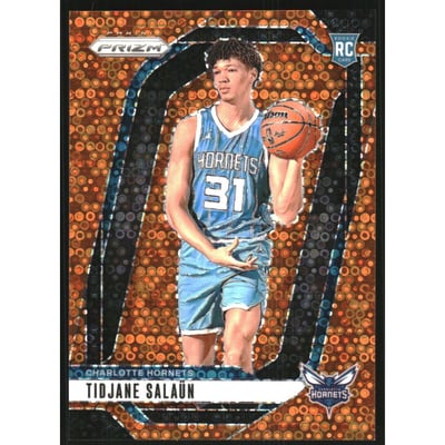 2024-25 Panini Prizm Prizms Fast Break Orange #262 Tidjane Salaun