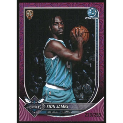 2025-26 Bowman Chrome Fuchsia Mojo Refractors #BCV33 Sion James