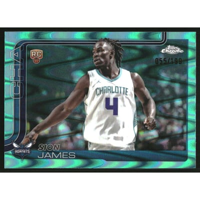 2025-26 Topps Chrome RayWave Aqua Refractors #283 Sion James