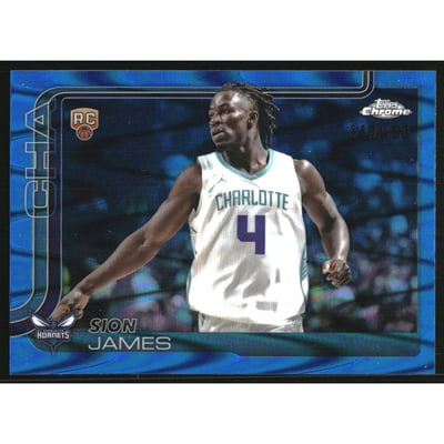 2025-26 Topps Chrome RayWave Blue Refractors #283 Sion James