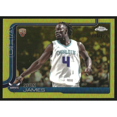 2025-26 Topps Chrome Yellow Refractors #283 Sion James