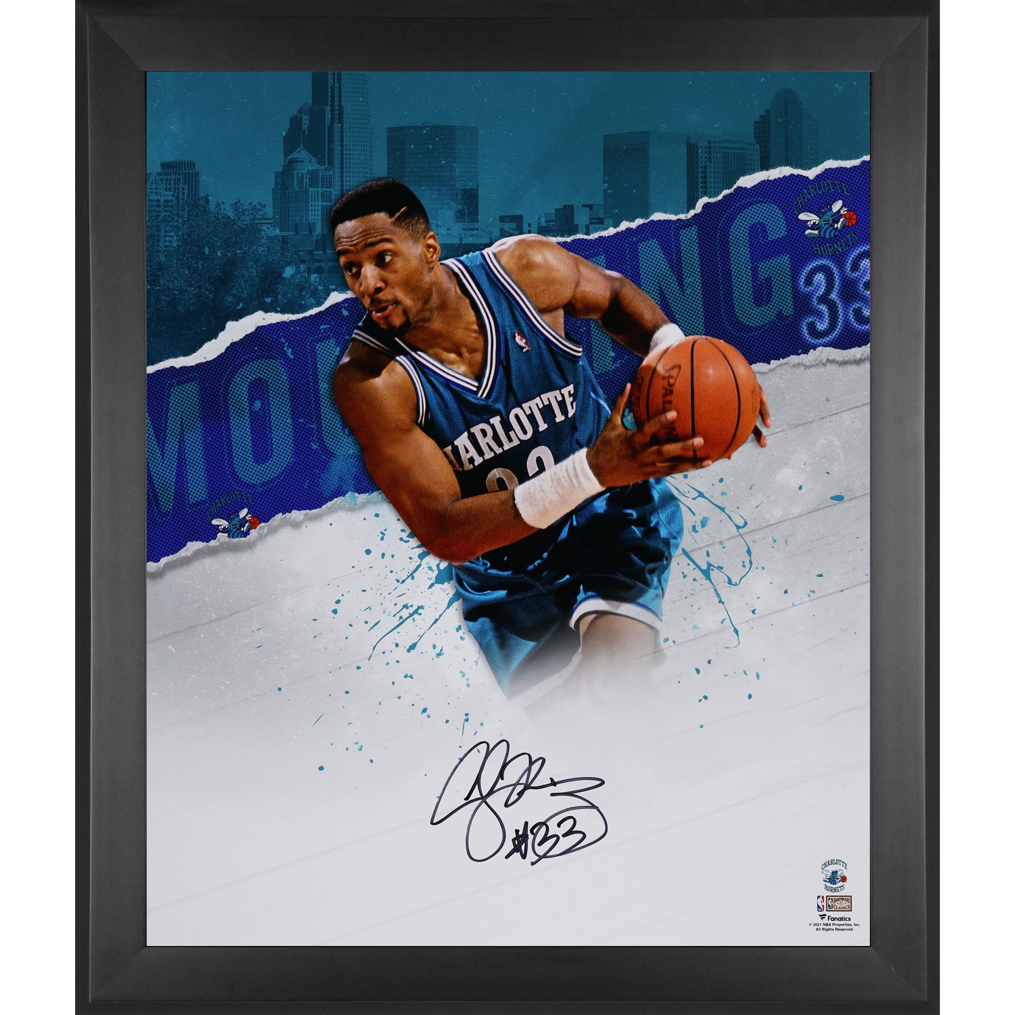 Alonzo Mourning Charlotte Hornets Autographed Fanatics Authentic 