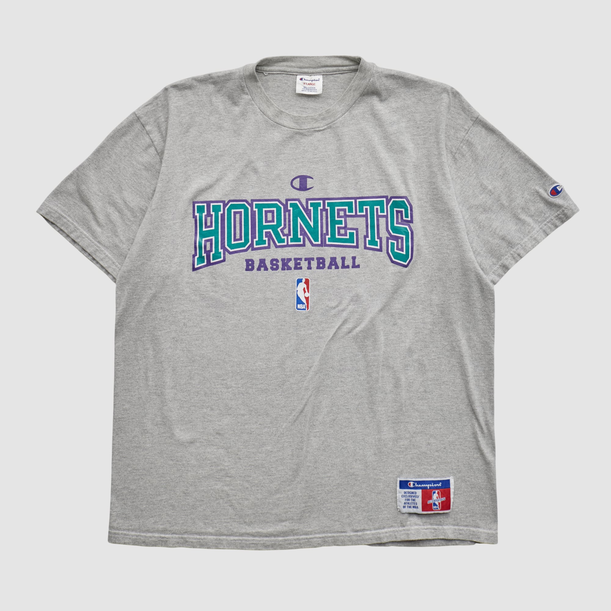 Charlotte Hornets Champion 2000s T-shirt - Heather Gray - L by 