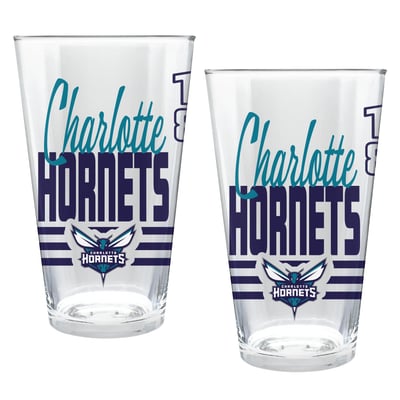 Charlotte Hornets Two-Piece 16oz. Heritage Pint Glass Set