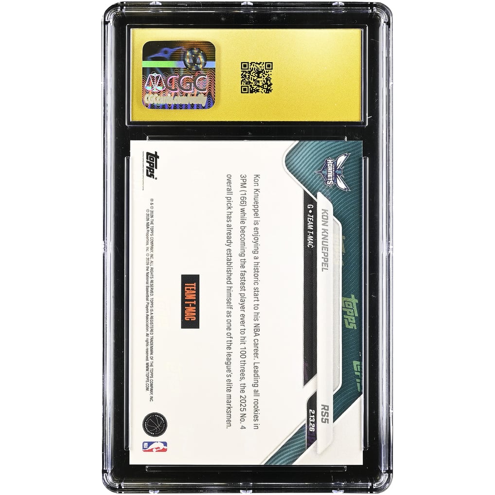 Kon Knueppel Charlotte Hornets 2025-26 Topps Now Rising Stars #RS5 CGC ...