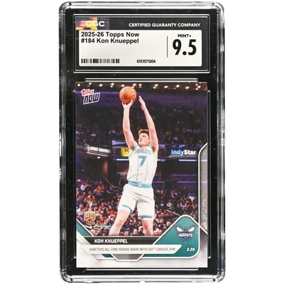Kon Knueppel Charlotte Hornets 2025-26 Topps Now Shatters All-Time Rookie Mark with 207th Career 3PM #184 CGC Authenticated 9.5 Rookie Card 