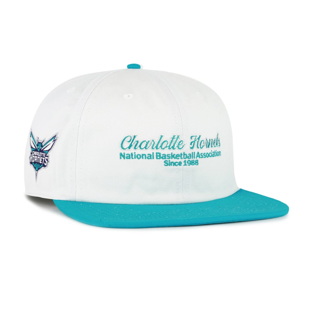 Charlotte Hornets '47 Script Stack Captain Snapback Hat - Cream