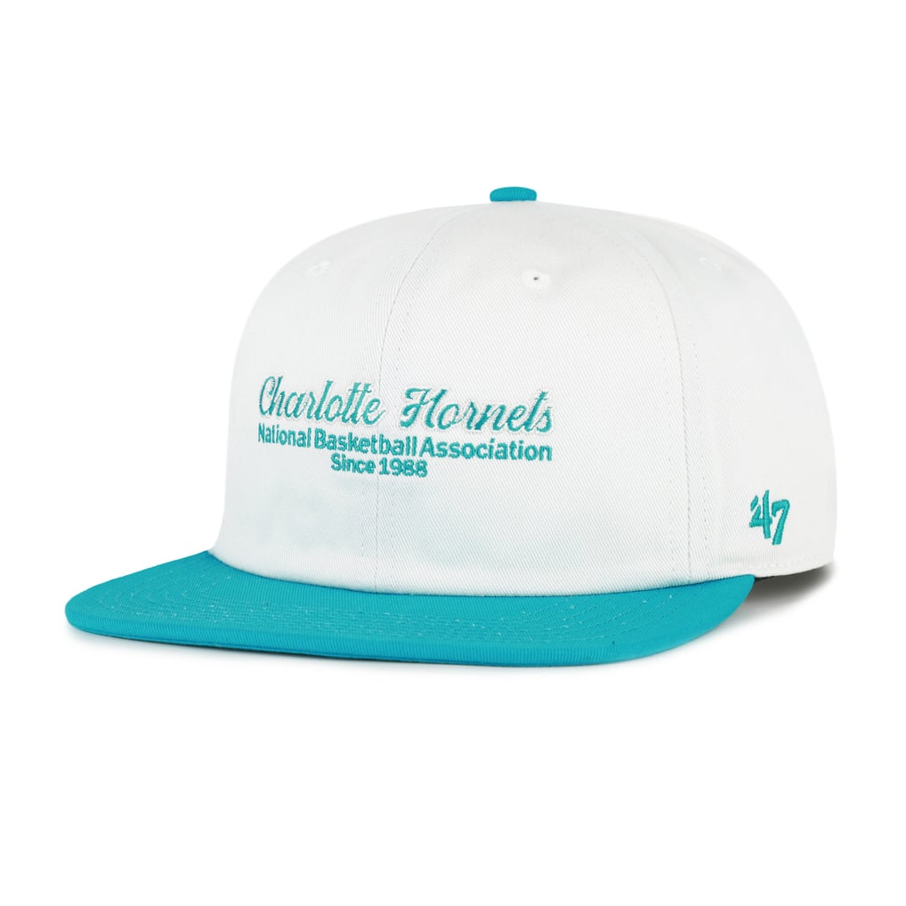 Charlotte Hornets '47 Script Stack Captain Snapback Hat - Cream