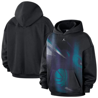 Charlotte Hornets Jordan Brand 2026 Standard Issue Practice Icon Fleece Pullover Hoodie - Black