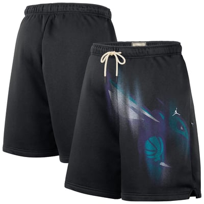 Charlotte Hornets Jordan Brand 2026 Standard Issue Practice Icon Fleece Shorts - Black
