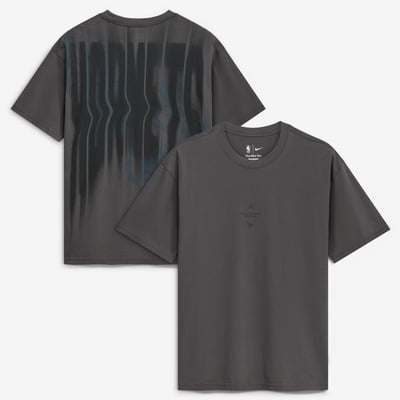 Charlotte Hornets Jordan Brand 2026 Standard Issue Pre-Game Max 90 T-Shirt - Charcoal