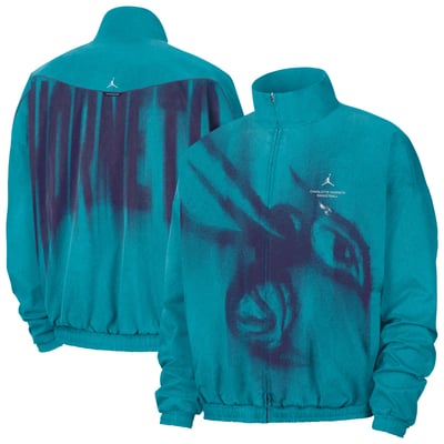 Charlotte Hornets Jordan Brand 2026/27 Standard Issue On-Court Game Theater Loud Full-Zip Jacket - Teal