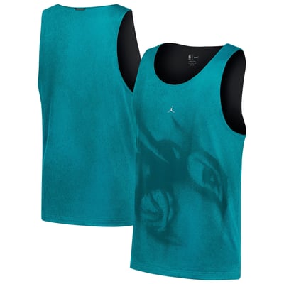 Charlotte Hornets Jordan Brand 2026 Standard Issue Practice Icon Mesh Reversible Jersey - Teal/Black