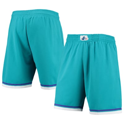 Charlotte Hornets Mitchell & Ness 1992 Hardwood Classics 75th Anniversary Swingman Shorts - Teal