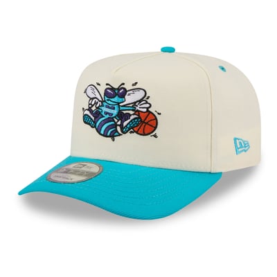 Charlotte Hornets New Era City A-Frame 9FIFTY Snapback Hat - Cream/Teal