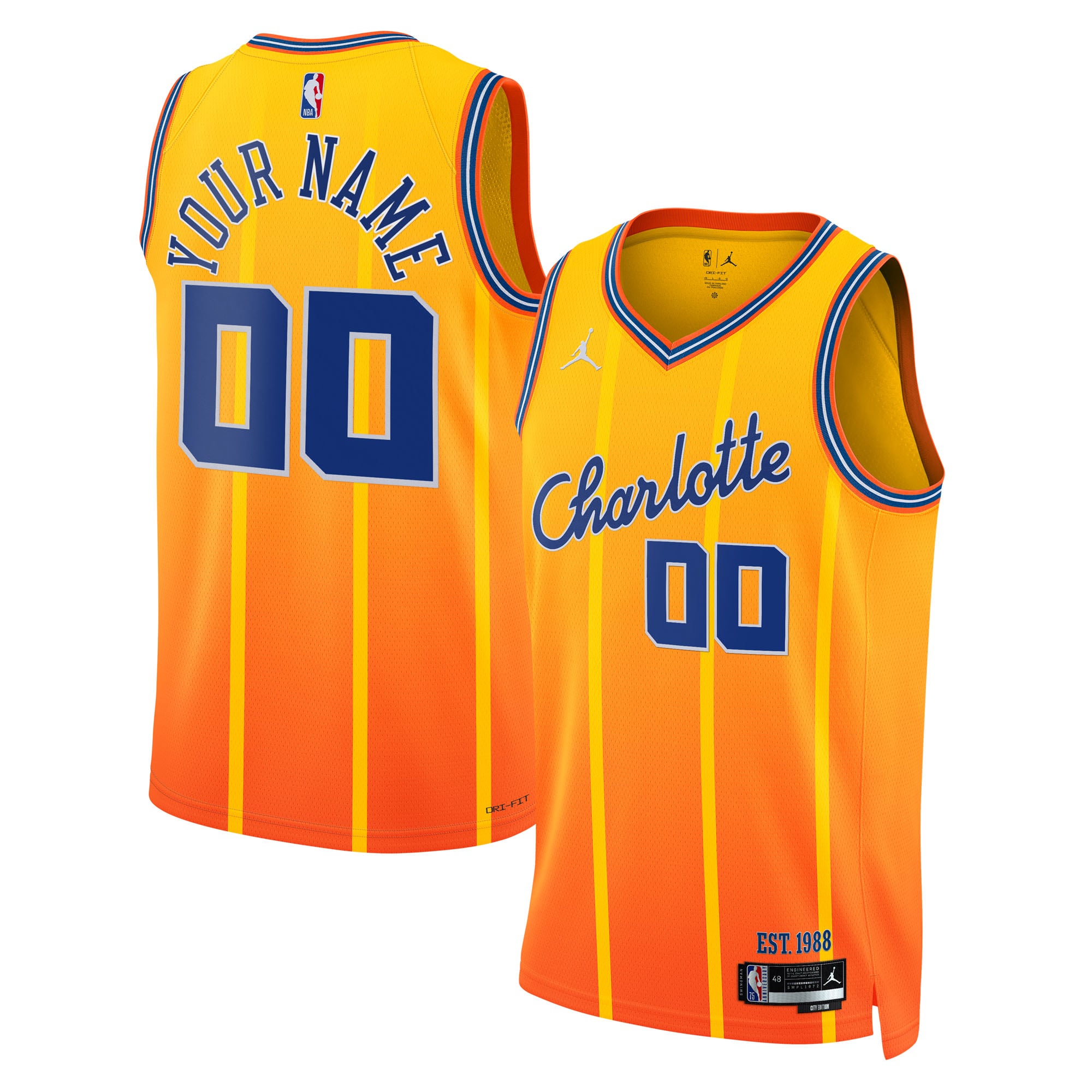 Unisex Charlotte Hornets Jordan Brand Orange 2025/26 City Edition ...