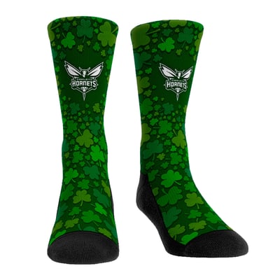  Charlotte Hornets Rock Em Unisex St. Paddy's Day Shamrock Crew Socks - 