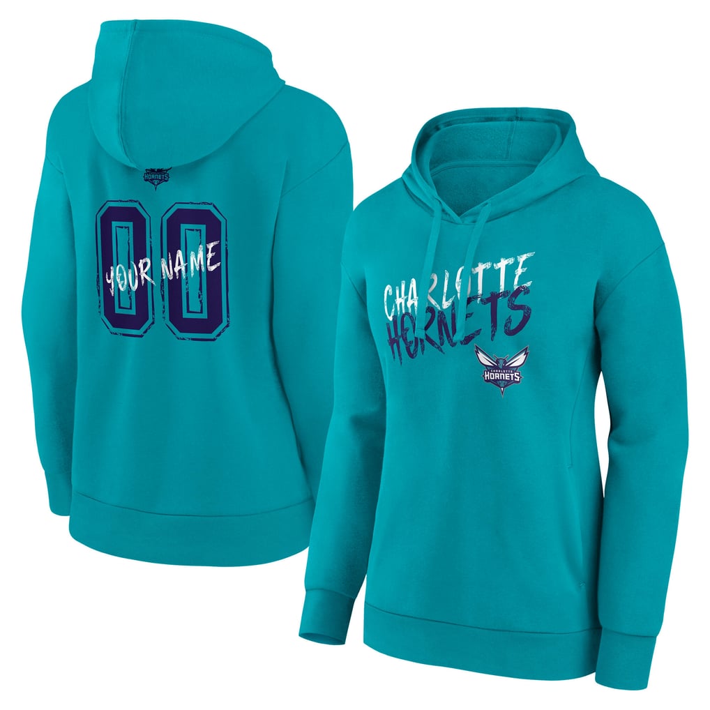 Charlotte Hornets Women's Hustle Custom Pullover Hoodie - Teal