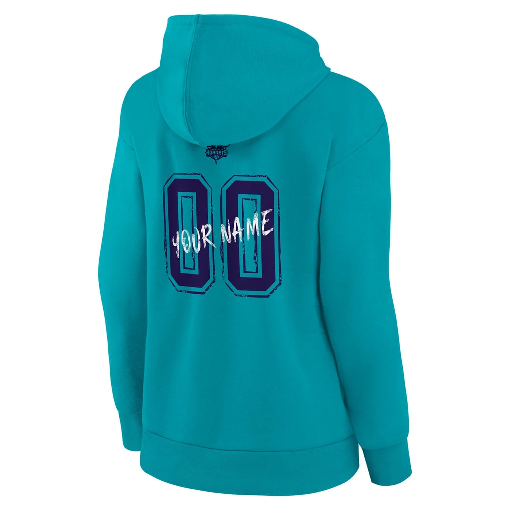 Charlotte Hornets Women's Hustle Custom Pullover Hoodie - Teal