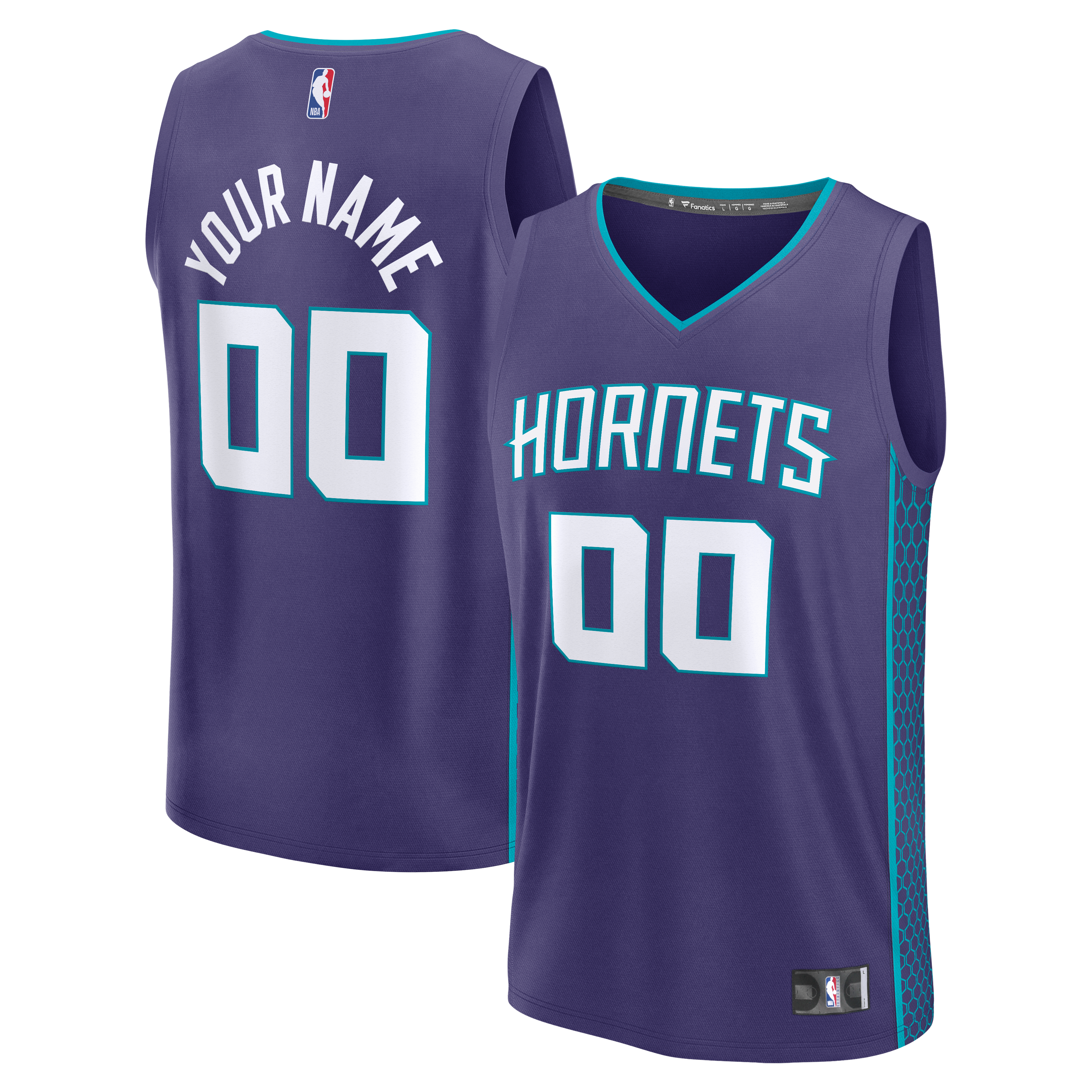Charlotte Hornets Youth Fast Break Custom Jersey Statement Edition Purple