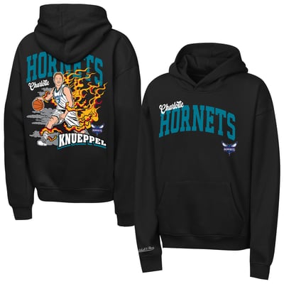 Kon Knueppel Charlotte Hornets Mitchell & Ness Youth Fired Up Hoodie - Black