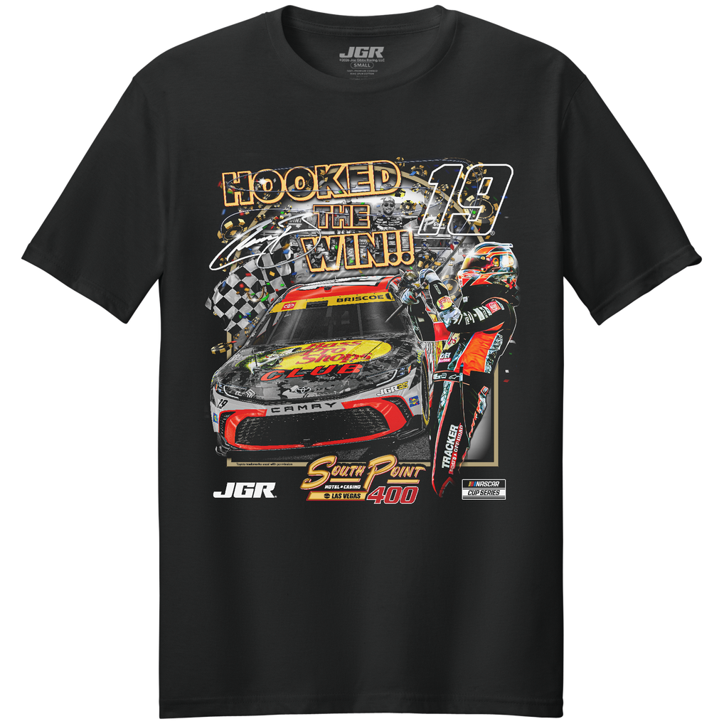 Chase Briscoe Classic Ink South Point 400 Race Winner T-Shirt - Charcoal