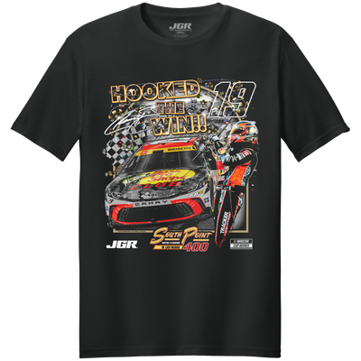 Chase Briscoe Classic Ink South Point 400 Race Winner T-Shirt - Charcoal