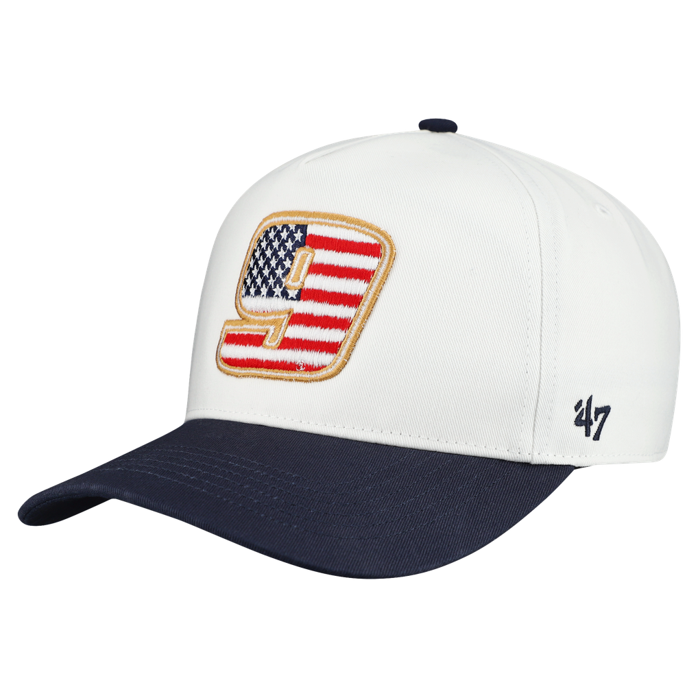 Chase Elliott '47 Flag Fill Two-Tone Team Adjustable Hitch Hat - White