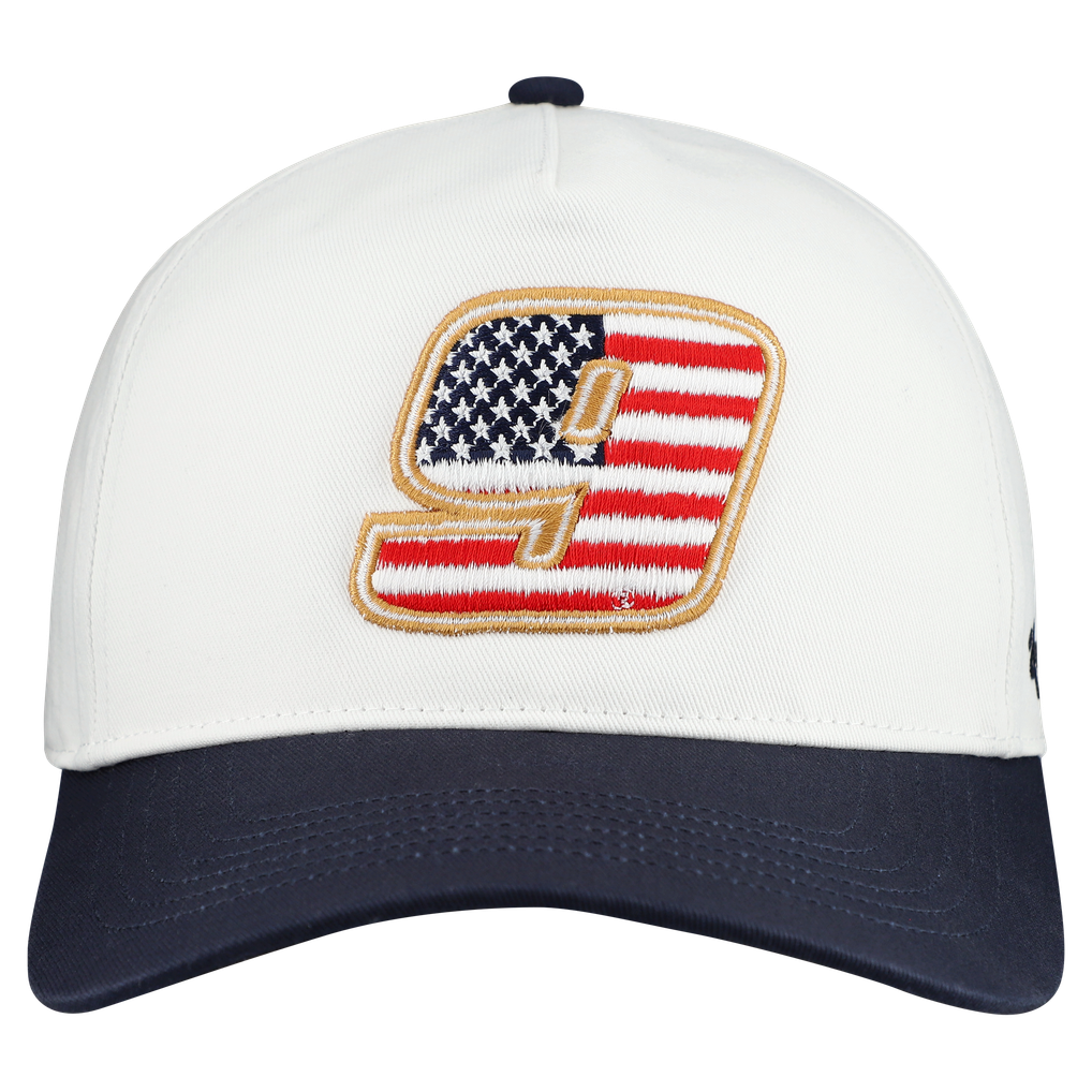 Chase Elliott '47 Flag Fill Two-Tone Team Adjustable Hitch Hat - White