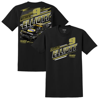 Chase Elliott Hendrick Motorsports Team Collection NAPA Gold Filter T-Shirt - Black