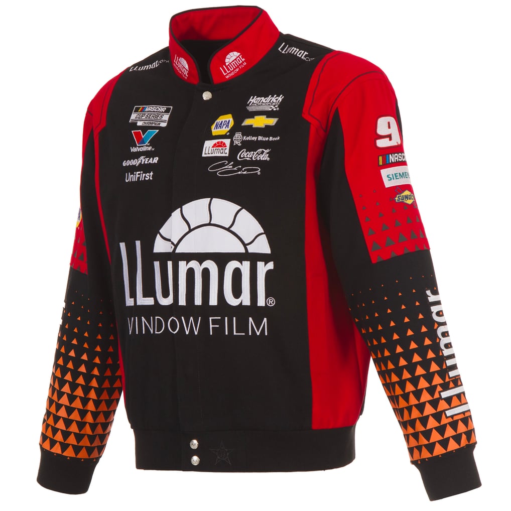 Chase Elliott JH Design Llumar Full-Snap Twill Uniform Jacket - Black/Red