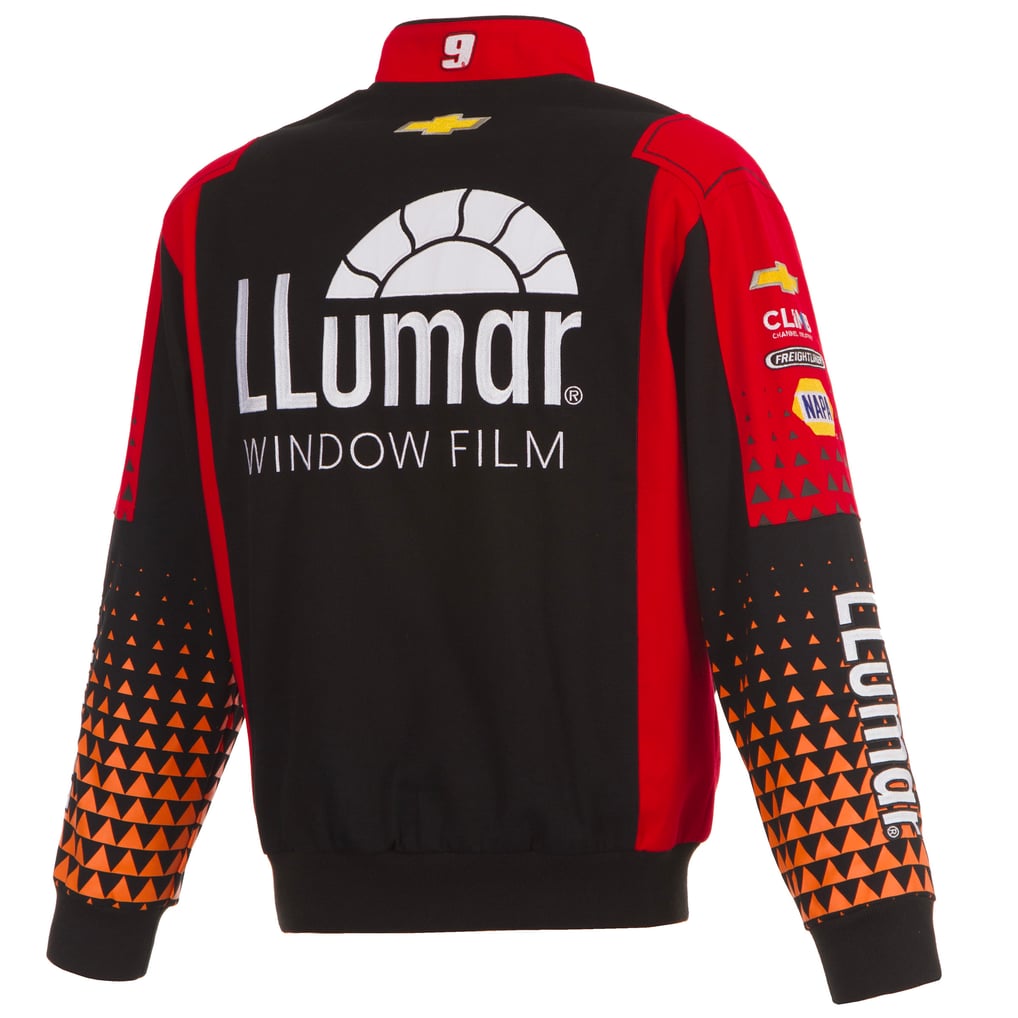 Chase Elliott JH Design Llumar Full-Snap Twill Uniform Jacket - Black/Red