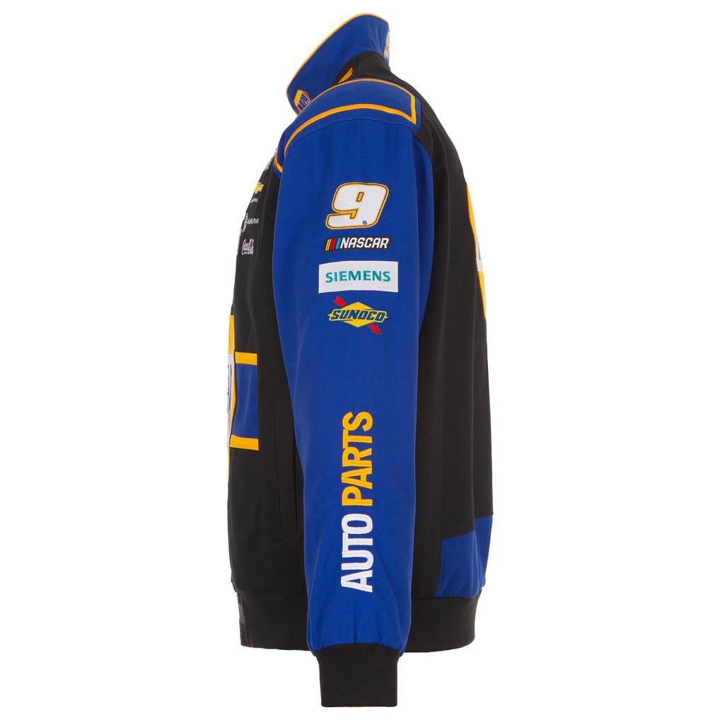 JH Design Chase Elliott Black/Royal 2026 NAPA Full-Snap Twill Racing Jacket