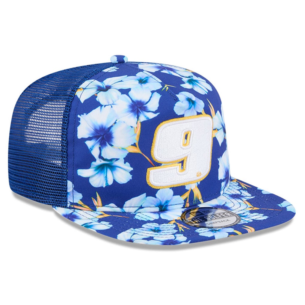 Chase Elliott New Era  Adventure Pattern Golfer Adjustable Hat - Blue