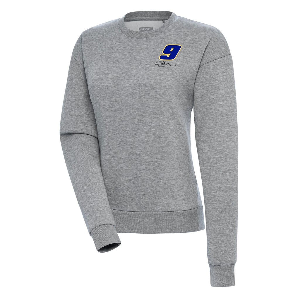  Chase Elliott Antigua Women's Victory Pullover Sweatshirt - Heather Gray