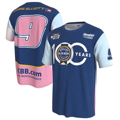 Chase Elliott ProSphere Youth Kelly Blue Book 100th Anniversary T-Shirt - Blue