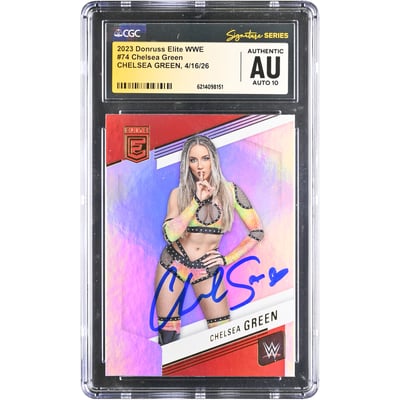 Chelsea Green WWE Autographed 2023 Donruss Elite #74 CGC Fanatics Witnessed Authenticated AUTO 10 Card