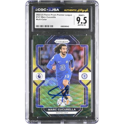 Marc Cucurella Chelsea Autographed 2022-23 Panini Prizm Premier League Multi-Color #121 CGC Authenticated 9.5/10 Card