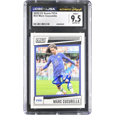 Marc Cucurella Chelsea Autographed 2022-23 Panini Score FIFA #32 CGC Authenticated 9.5/10 Card