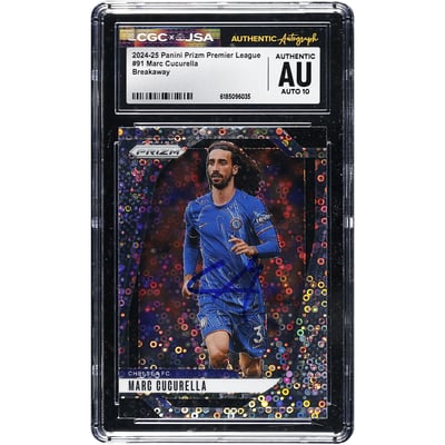 Marc Cucurella Chelsea Autographed 2024-25 Panini Prizm Premier League Breakaway #91 CGC Authenticated Auto 10 Card