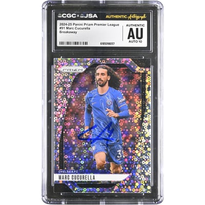 Marc Cucurella Chelsea Autographed 2024-25 Panini Prizm Premier League Breakaway #91 CGC Authenticated AUTO 10 Card
