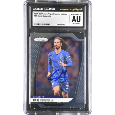 Marc Cucurella Chelsea Autographed 2024-25 Panini Prizm Premier League #91 CGC Authenticated AUTO 10 Card