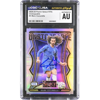 Marc Cucurella Chelsea Autographed 2024-25 Panini Select FIFA Unstoppable #5 CGC Authenticated Card