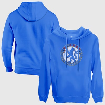  Chelsea 1863FC Retro Color Badge Fleece Pullover Hoodie - Blue
