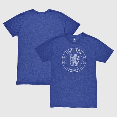 Chelsea 1863FC Mono Badge Vintage Tri-Blend T-Shirt - Heather Blue