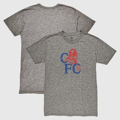 Chelsea 1863FC Retro '86 Badge Vintage Tri-Blend T-Shirt - Heather Gray