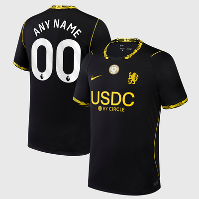 Chelsea Nike 2026/27 Away Stadium Replica Custom Jersey - Black
